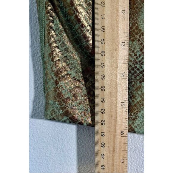 NWOT IVL Collective Oil Green & Gold Snakeskin Pattern Sports bra Crop Top 4 - Picture 8 of 10